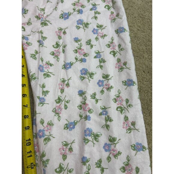 Vtg Basic Edition Intimates Flannel Pajama Set Women’s M Pink Floral Cottagecore - Picture 13 of 16